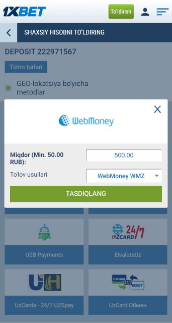 1xbetda eng arzon usul